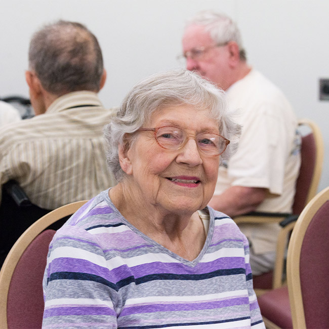 eldery woman receiving respite care services