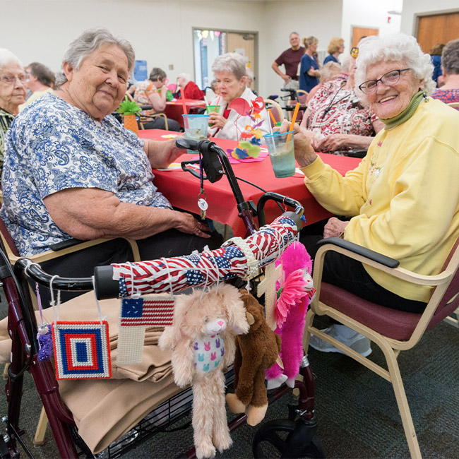 seniors enjoying activities at Kalamazoo assisted living community